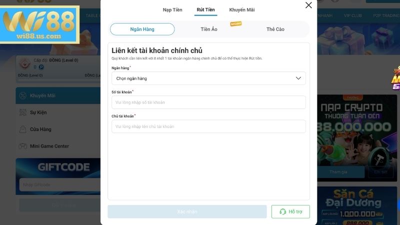 Rút Tiền WI88 - Hướng Dẫn Chi Tiết Cho Thành Viên Cược Mới Các bước rút tiền chính xác nhất tại nhà cái WI88