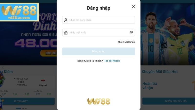 Đăng Nhập WI88 – Hướng Dẫn Truy Cập Tài Khoản Nhanh Gọn Chi tiết từng bước đăng nhập tài khoản cá cược WI88