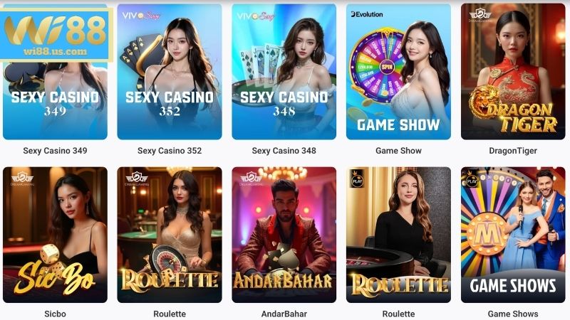 Chính sách ưu đãi hấp dẫn dành riêng cho sảnh live casino WI88